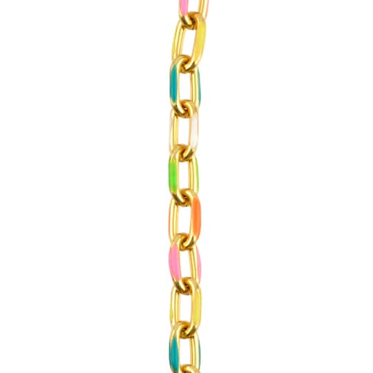 18&#x22; Gold Enamel Clip Chain by Bead Landing&#x2122;